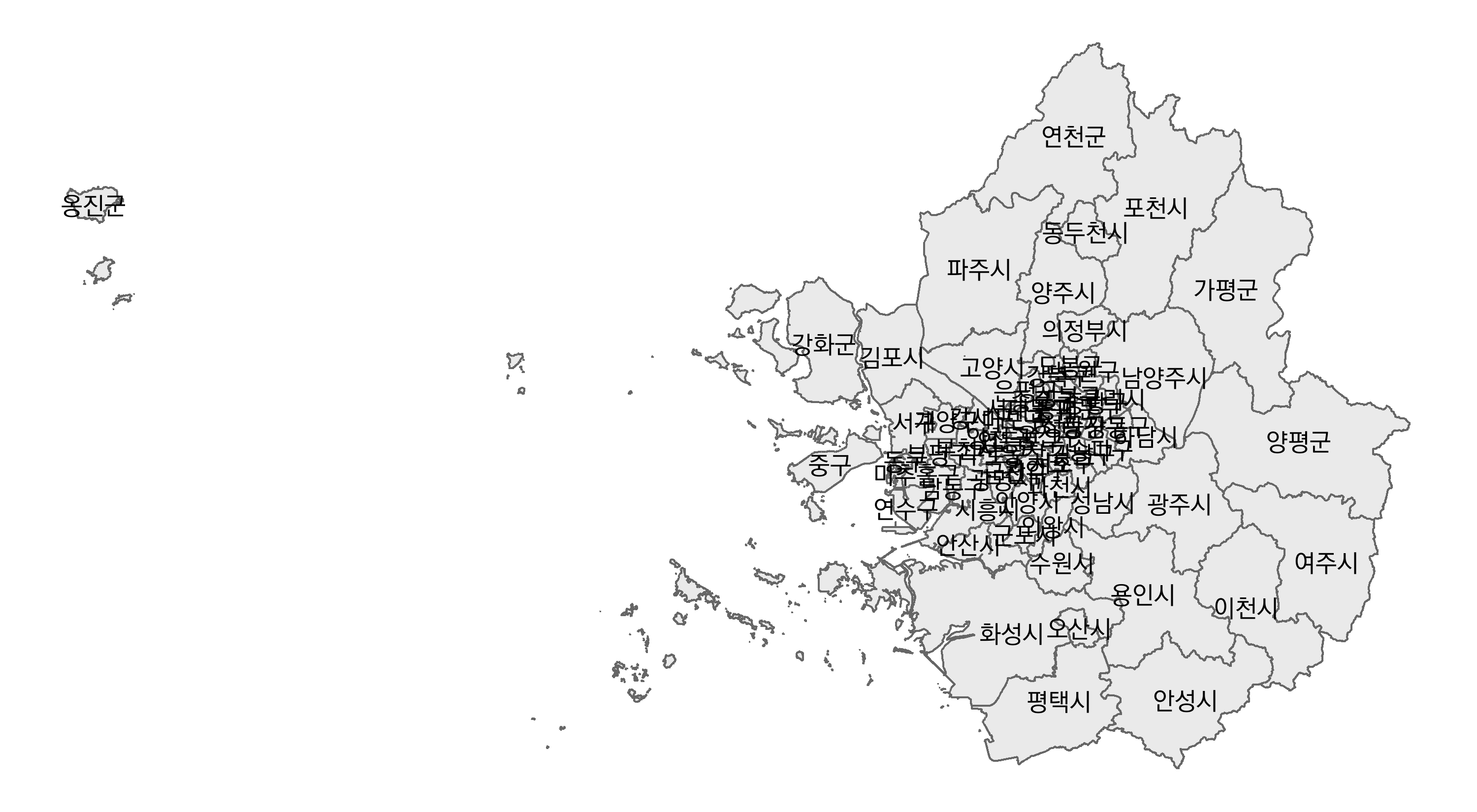 자동으로 지역명 표기한 지도